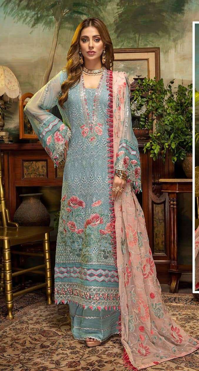 ROSEMEEN GUZARISH ( GEORGETTE CHIKANKAARI COLLECTION)